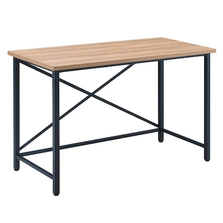 Hudson & Canal Henn &amp; Hart  Martina Black &amp; Golden Oak Desk - 30 x 47 x 22 in. OF0840